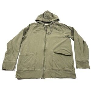 Pact Hoodie Mens Unisex Cargo Pocket Organic Cotton Hooded Sweatshirt Zip Sz L